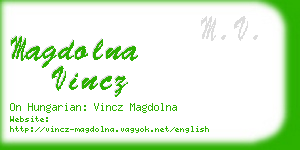 magdolna vincz business card